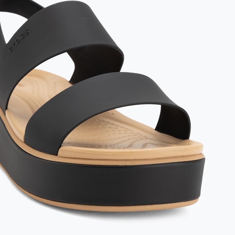 Damensandalen Crocs Brooklyn Matte Wrap Low Wedge black/cashew 7