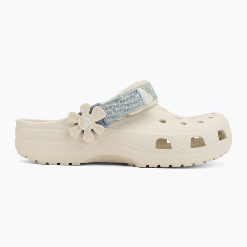 Schlappen Kinder Crocs Classic Denim Flower Adjutment Backstrap summit white 3