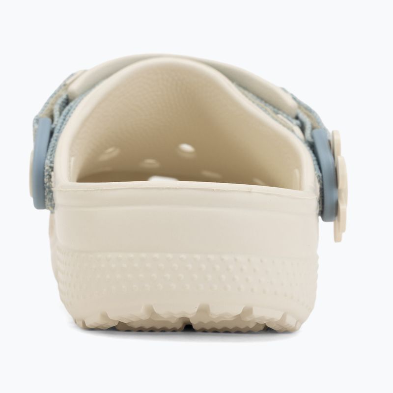 Schlappen Kinder Crocs Classic Denim Flower Adjutment Backstrap summit white 7