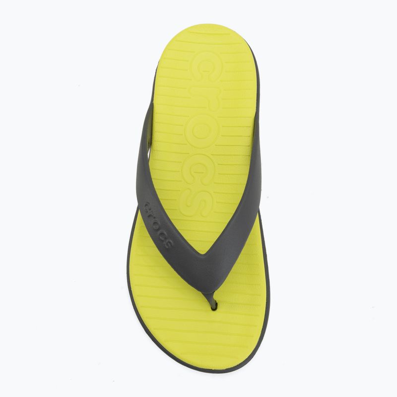 Zehentrenner Crocs Coast Flip slate grey/citrus 5