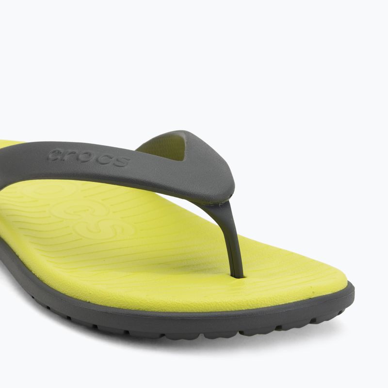 Zehentrenner Crocs Coast Flip slate grey/citrus 7