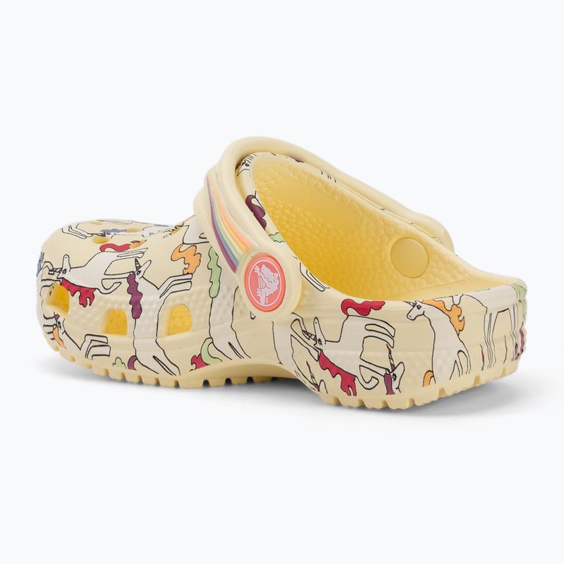 Kinder-Flip-Flops Crocs Classic Unicorn Graphic yellow light 4