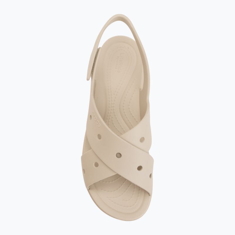 Damen-Sandalen Crocs Broklyn 4U Cross Strap frappe 5