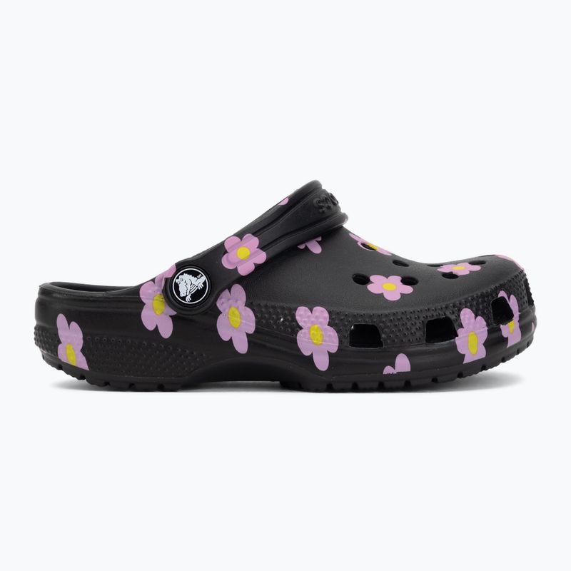 Schlappen Kinder Crocs Classic Flower black 3