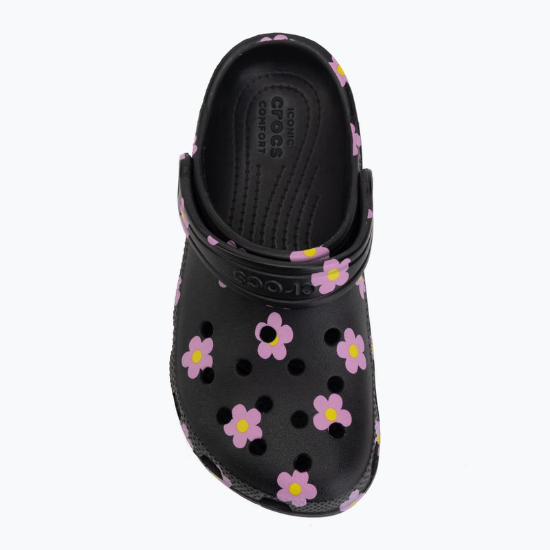 Schlappen Kinder Crocs Classic Flower black 6