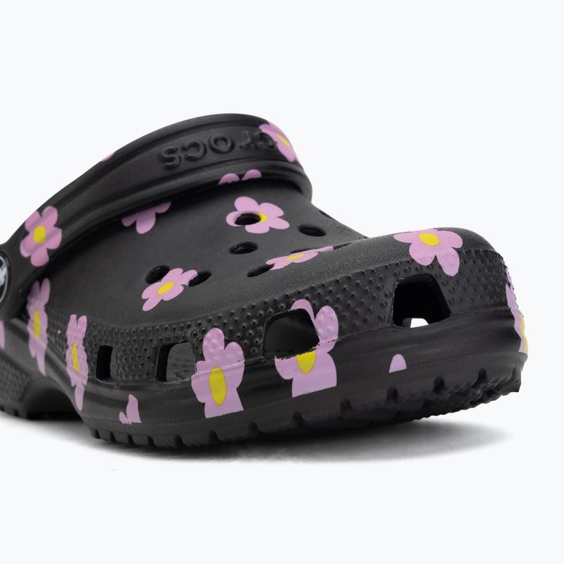 Schlappen Kinder Crocs Classic Flower black 8