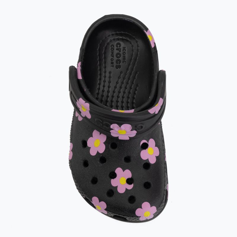 Schlappen Kinder Crocs Classic Flower 212671 black 6