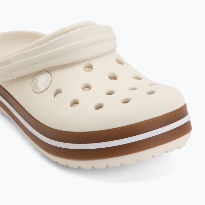 Kinder-Badelatschen Crocs Crocband Gum summit white 8