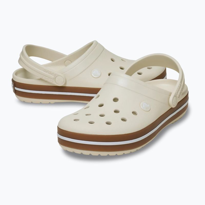 Kinder-Badelatschen Crocs Crocband Gum summit white 6