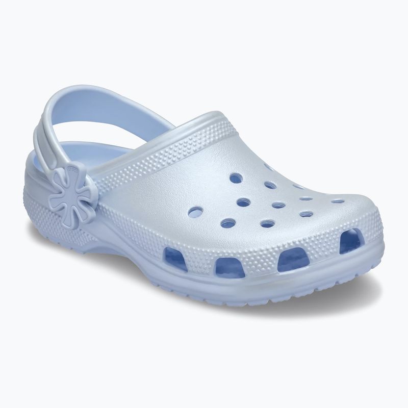 Kinder-Flip-Flops Crocs Classic Pearl Shine blue frost 9