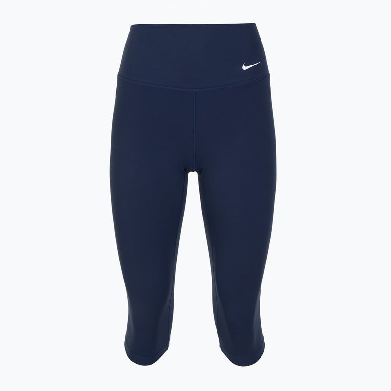 Damen Leggings Nike One High Waisted Capri midnight navy/weiß 8
