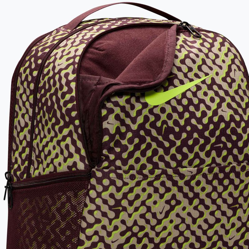 Trainingsrucksack Nike Brasilia 9.5 24 l burgundy crush/black/volt 5