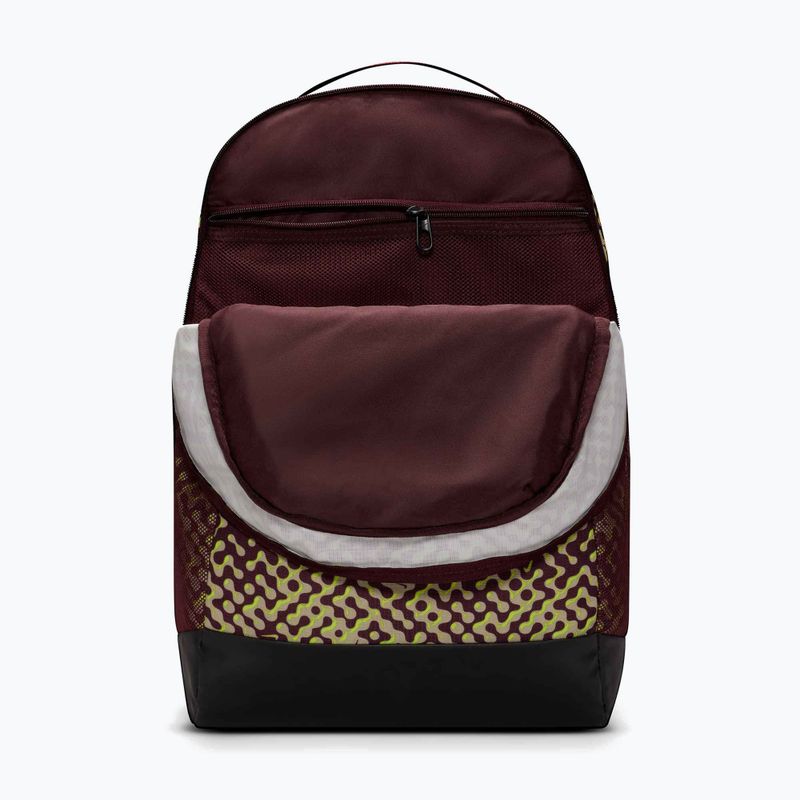 Trainingsrucksack Nike Brasilia 9.5 24 l burgundy crush/black/volt 8