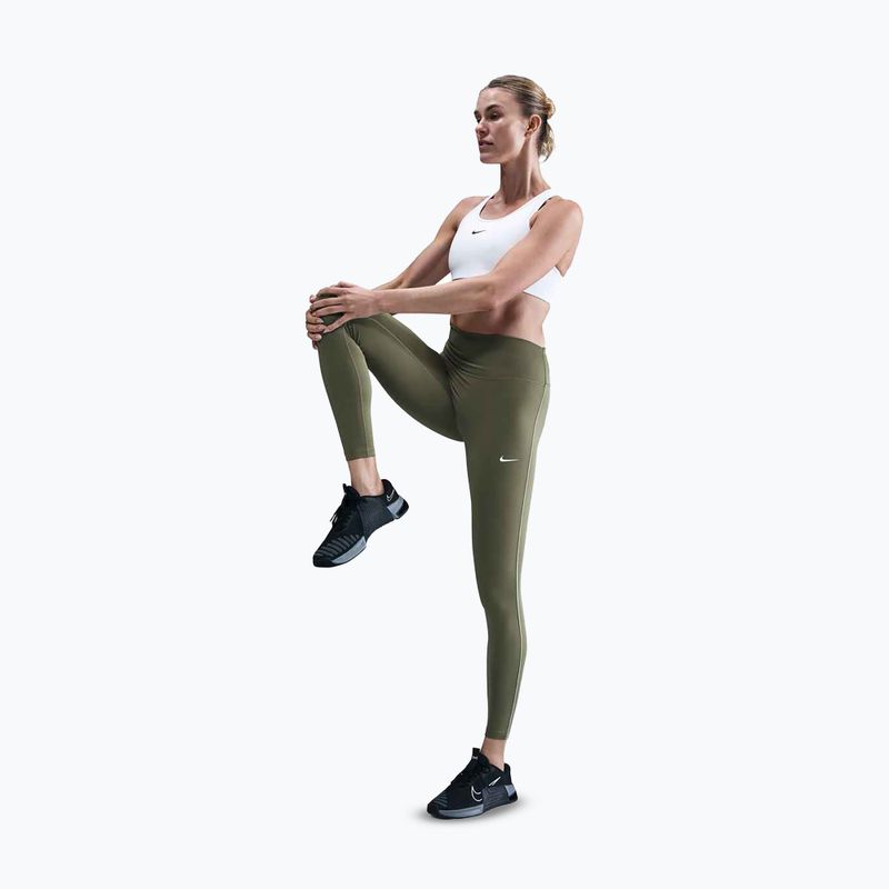 Damen-Leggings Nike One High-Waisted medium olive/white