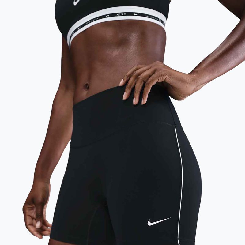 Damen Biker-Shorts Nike One Dri-Fit Biker 5" black/white 4