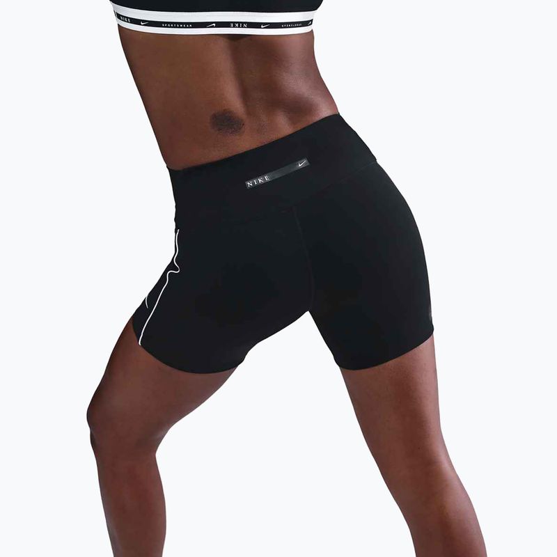 Damen Biker-Shorts Nike One Dri-Fit Biker 5" black/white 5