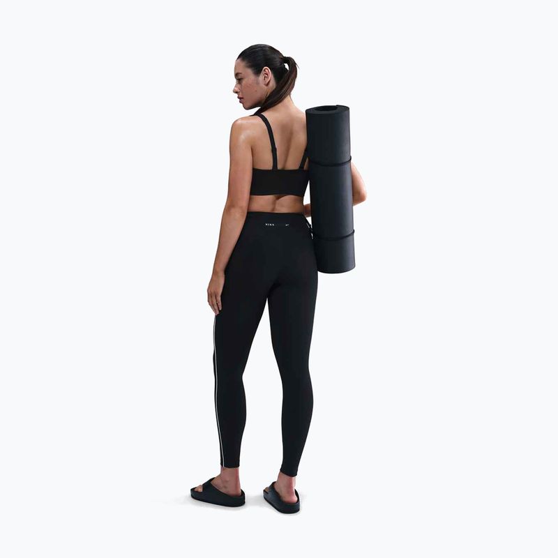 Damen-Leggings Nike One High-Waisted black/white 3