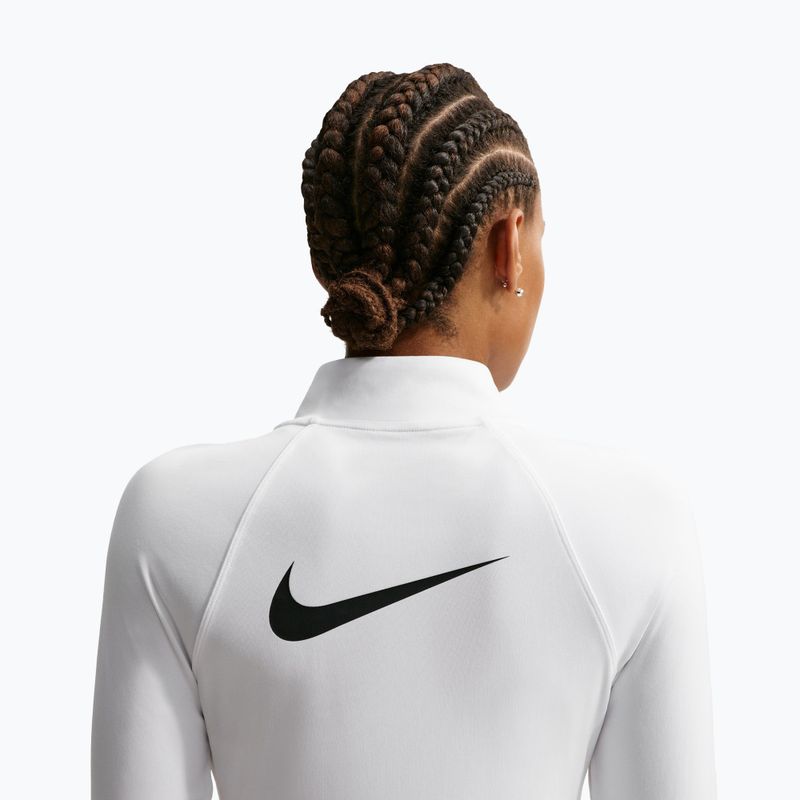 Damen-Lauf-Langarmshirt Nike Tempo Swoosh Run Dri-Fit 1/4-Zip white/black 4
