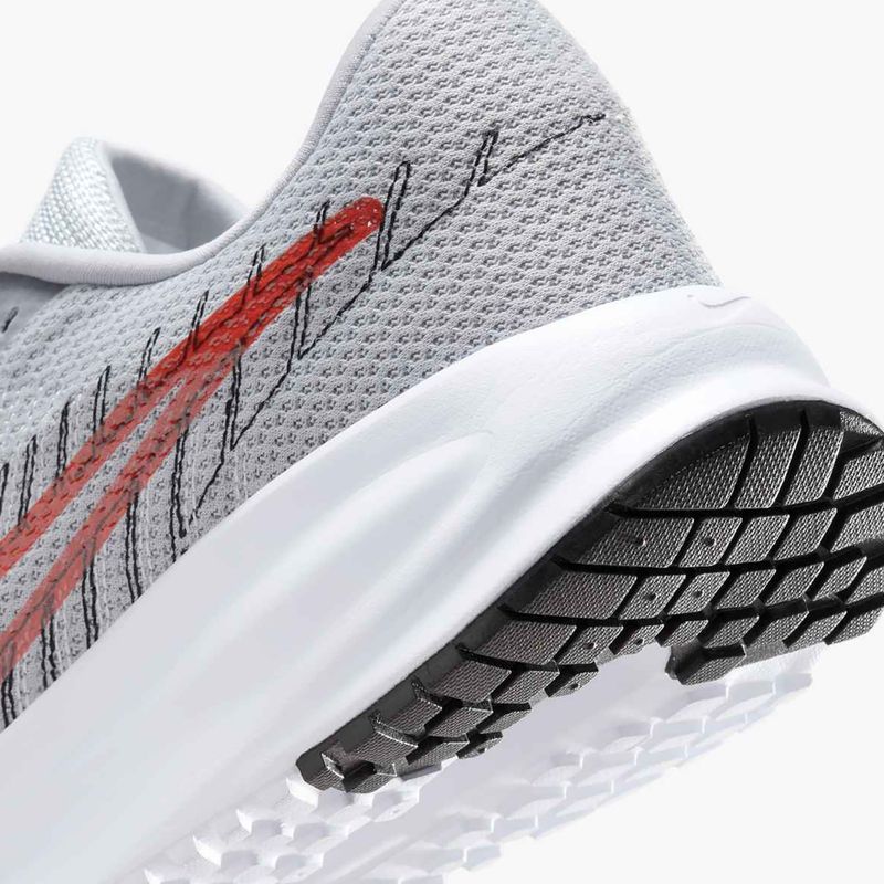 Herren Nike Run Defy Laufschuhe wolfsgrau / helles karminrot / schwarz / weiß 9