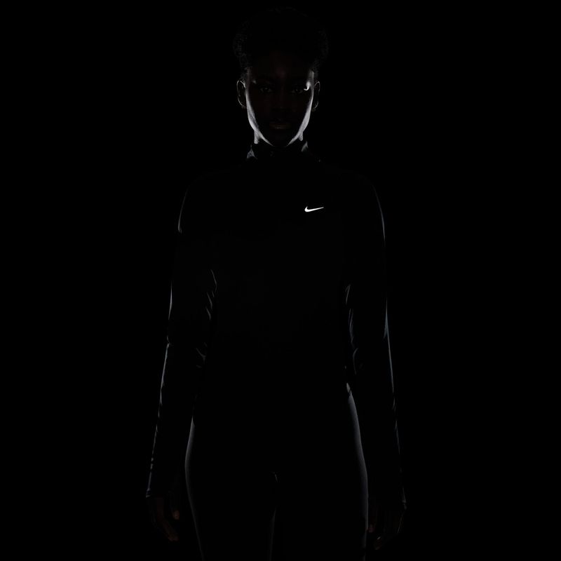Damen-Lauf-Langarmshirt Nike Tempo Swoosh Run Dri-Fit 1/4-Zip black/white 6