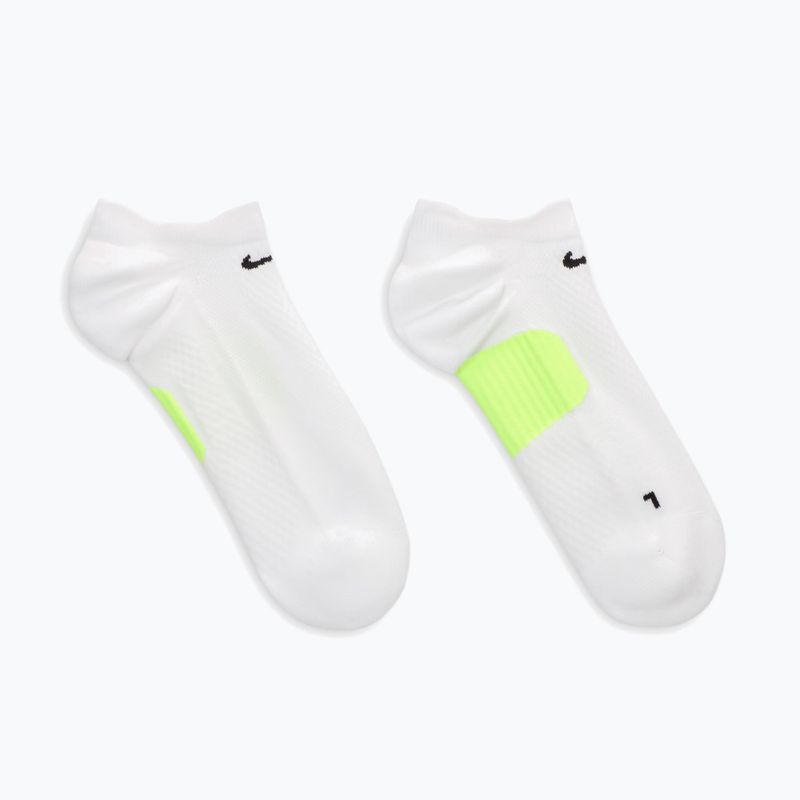 Socken Nike Running Midweight No-Show white/volt/black 3