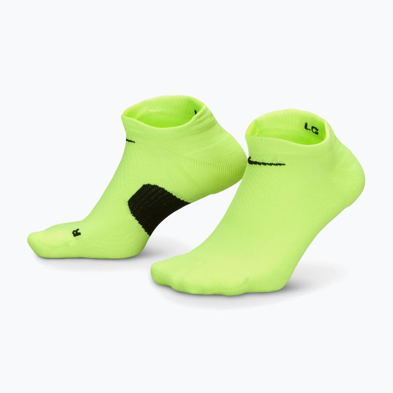 Socken Nike Running Midweight No-Show Volt/black/black