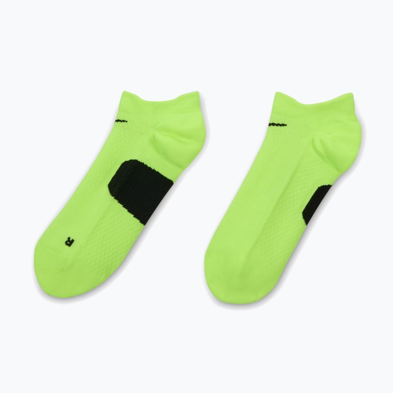 Socken Nike Running Midweight No-Show Volt/black/black 2