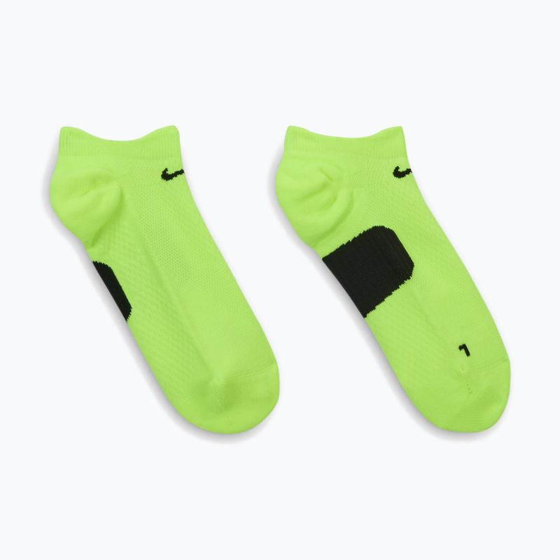 Socken Nike Running Midweight No-Show Volt/black/black 3