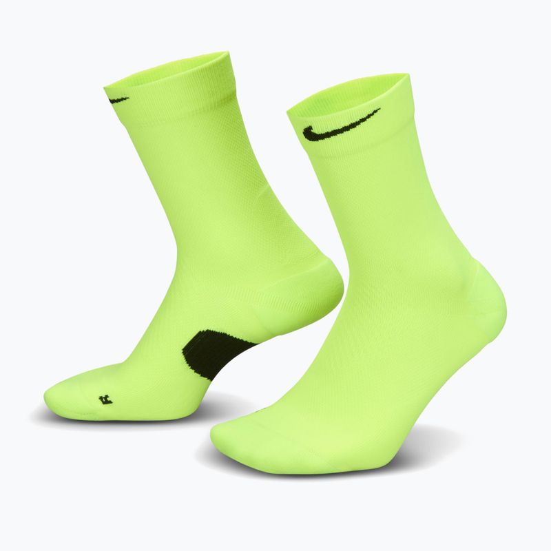 Socken Nike Running Midweight Crew volt/black/black