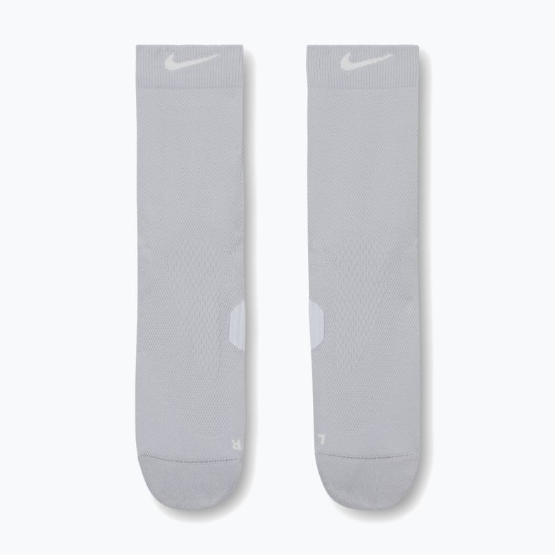 Socken Nike Running Midweight Crew light smoke grey/pure platinum/white 2
