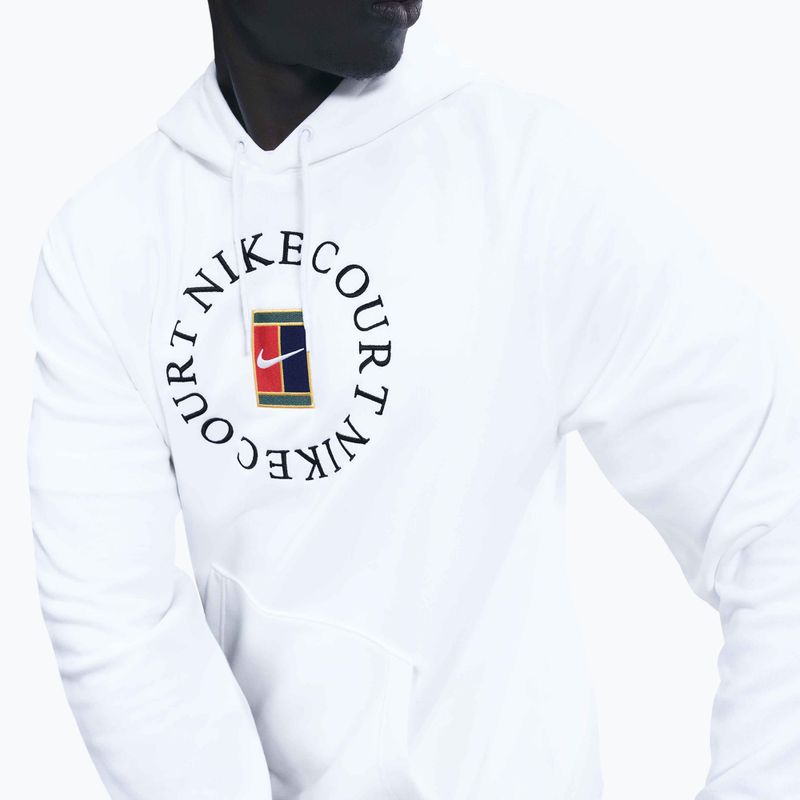 Herren Tennis-Hoodie Nike Court Dri-Fit Heritage French Terry Hoodie white/black 6