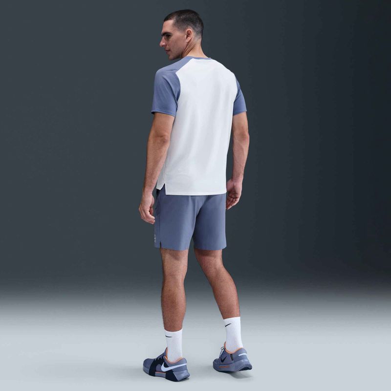 Nike Court Dri-Fit Advantage Herren-Tennisshirt in Indigo/Weiß 6