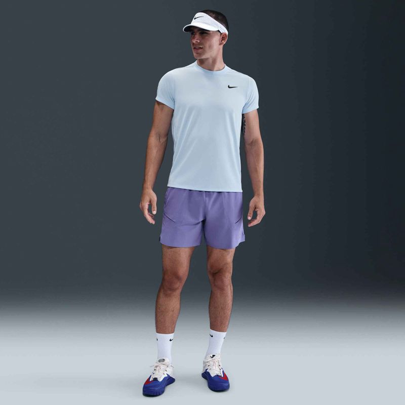 Herren Nike Court Dri-Fit Victory Tennisshirt celestinblau/schwarz 5
