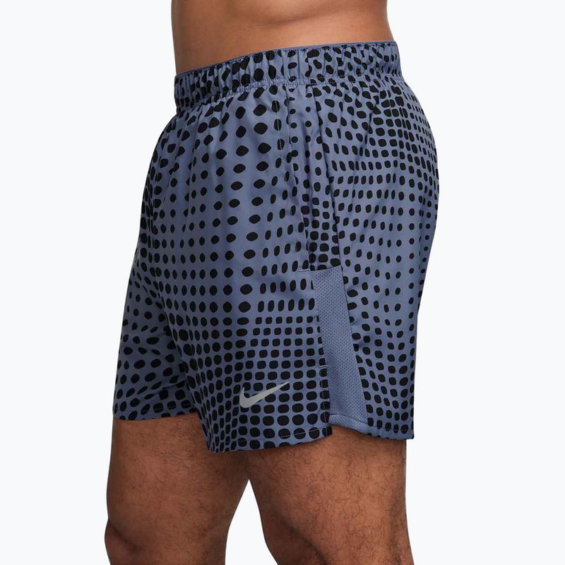 Herren Nike Dri-Fit Challenger 5" Brief-gefütterte Shorts Welt Indigo 4