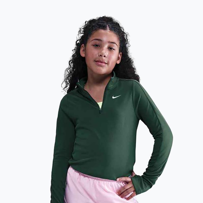 Kinder-Trainings-Longsleeve Nike Dri-Fit 1/4 Zip fir/white