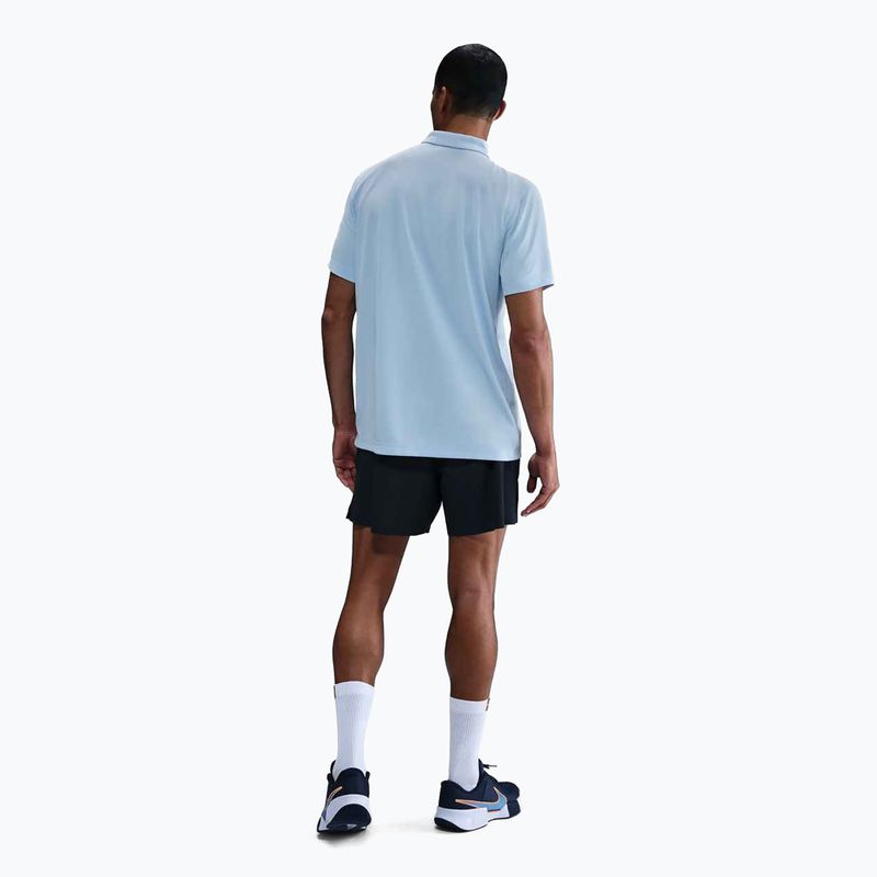 Herren-Tennisshirt Nike Court Dri-Fit Polo Solid celestine blau / schwarz 3