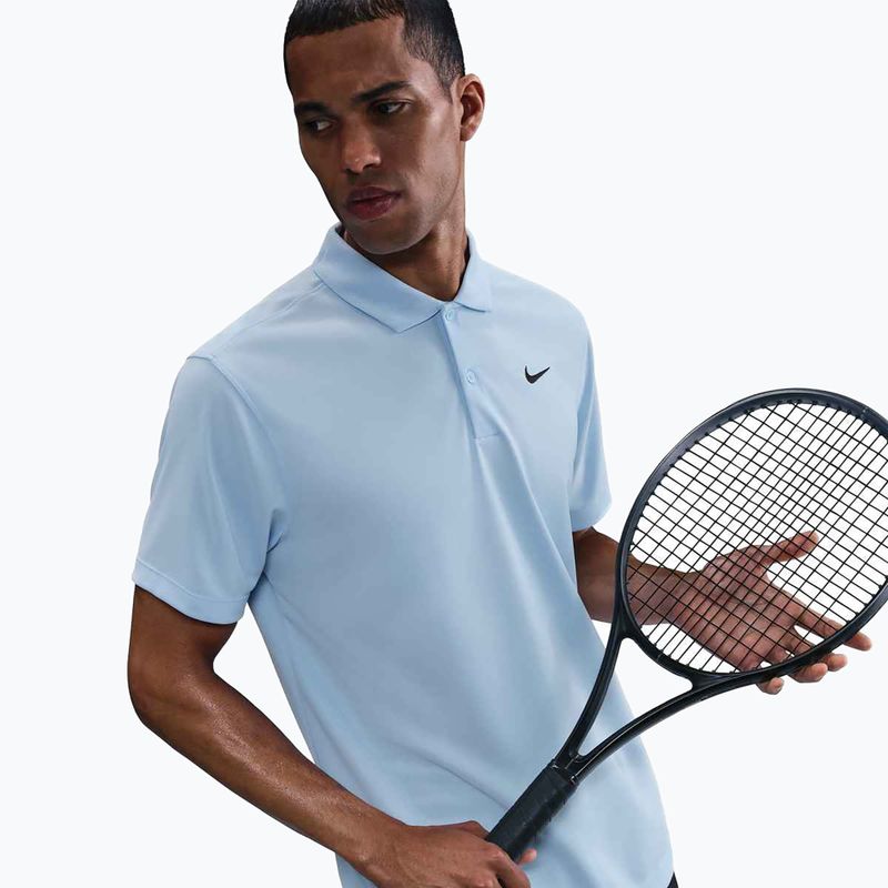 Herren-Tennisshirt Nike Court Dri-Fit Polo Solid celestine blau / schwarz 5