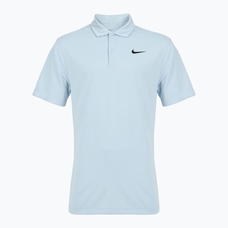 Herren-Tennisshirt Nike Court Dri-Fit Polo Solid celestine blau / schwarz 7