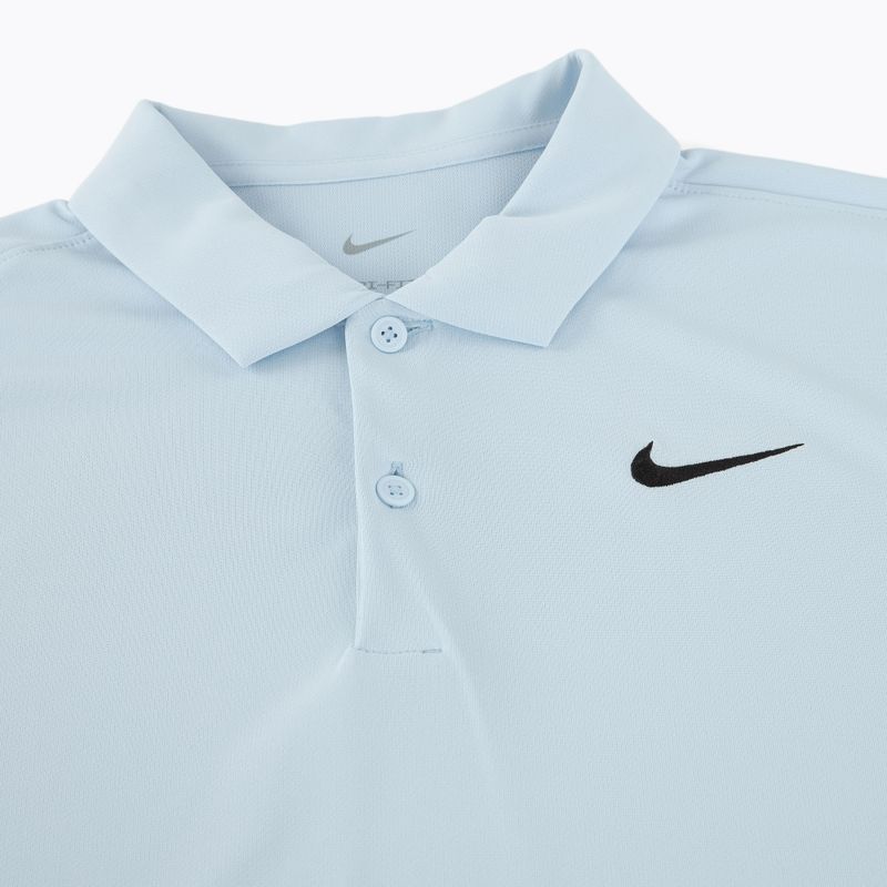 Herren-Tennisshirt Nike Court Dri-Fit Polo Solid celestine blau / schwarz 9