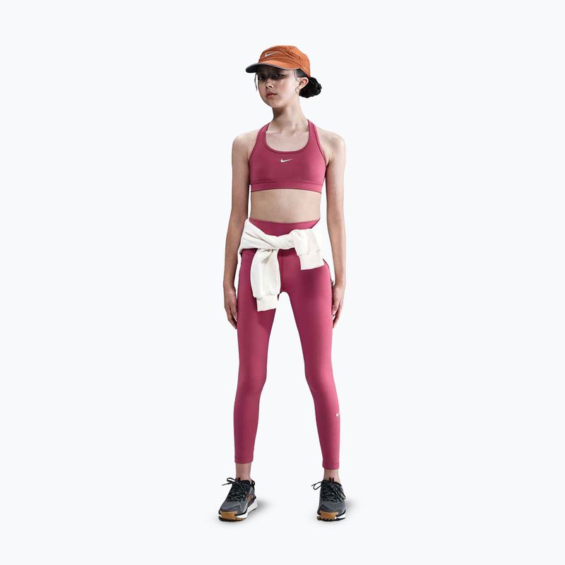 Kinder-Leggings Nike One Dri-Fit High-Waisted sweet beet/white 2
