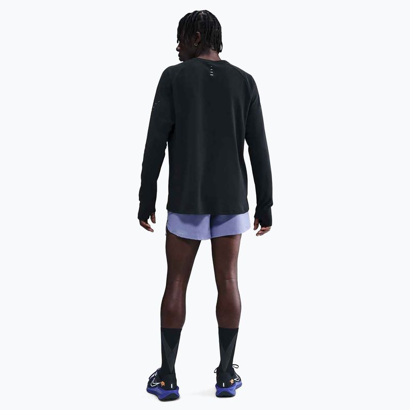 Nike Stride Dri-Fit Waffle Crew Herren Lauf-Langarmshirt schwarz 3