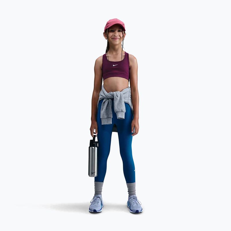 Mädchen-Sport-BH Nike Swoosh burgundy/white 2