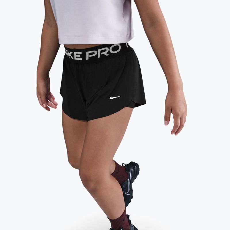 Kindershorts Nike Pro Dri-Fit 2in1 black/black/white 4