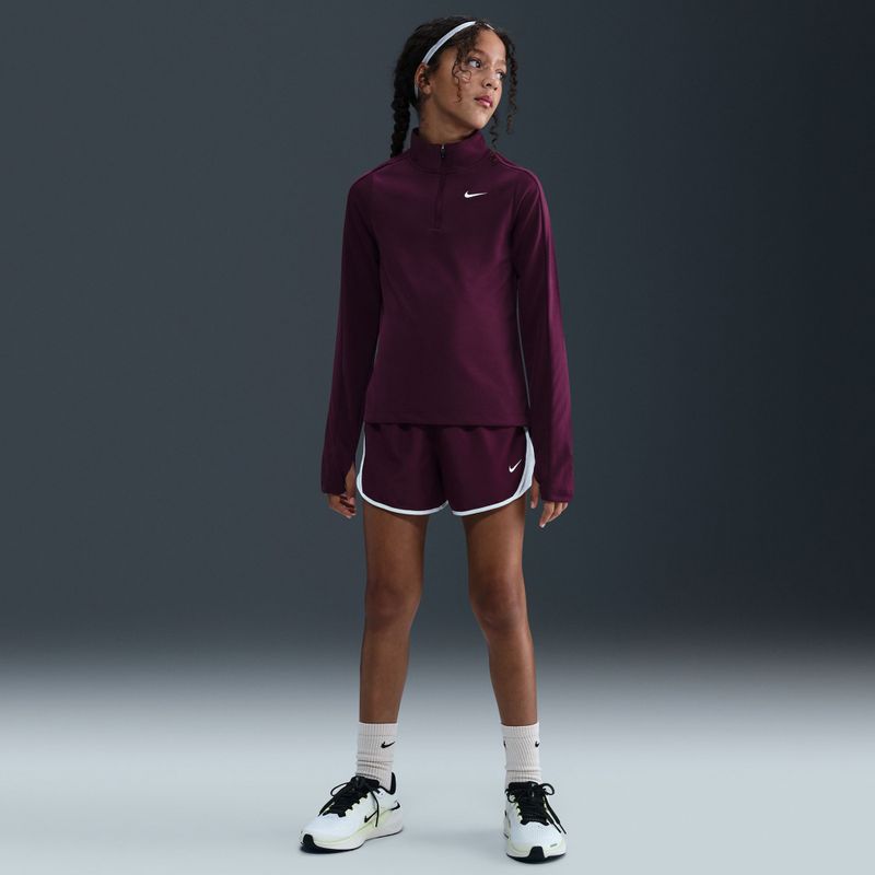 Training-Longsleeve Kinder Nike Dri-Fit 1/4 Zip bordeaux/white 7