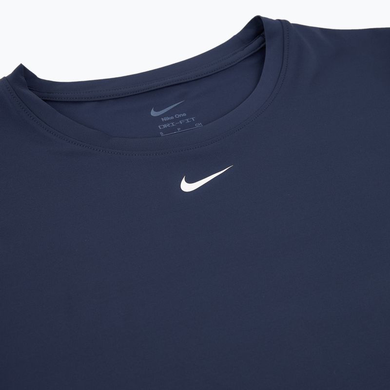 Damen Trainings-T-Shirt Nike One Classic Dri-Fit midnight navy/weiß 6