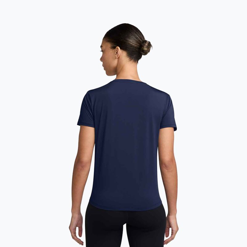 Damen Trainings-T-Shirt Nike One Classic Dri-Fit midnight navy/weiß 2