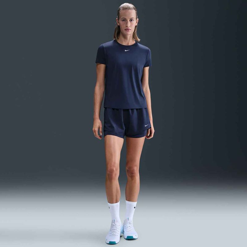 Damen Trainings-T-Shirt Nike One Classic Dri-Fit midnight navy/weiß 7