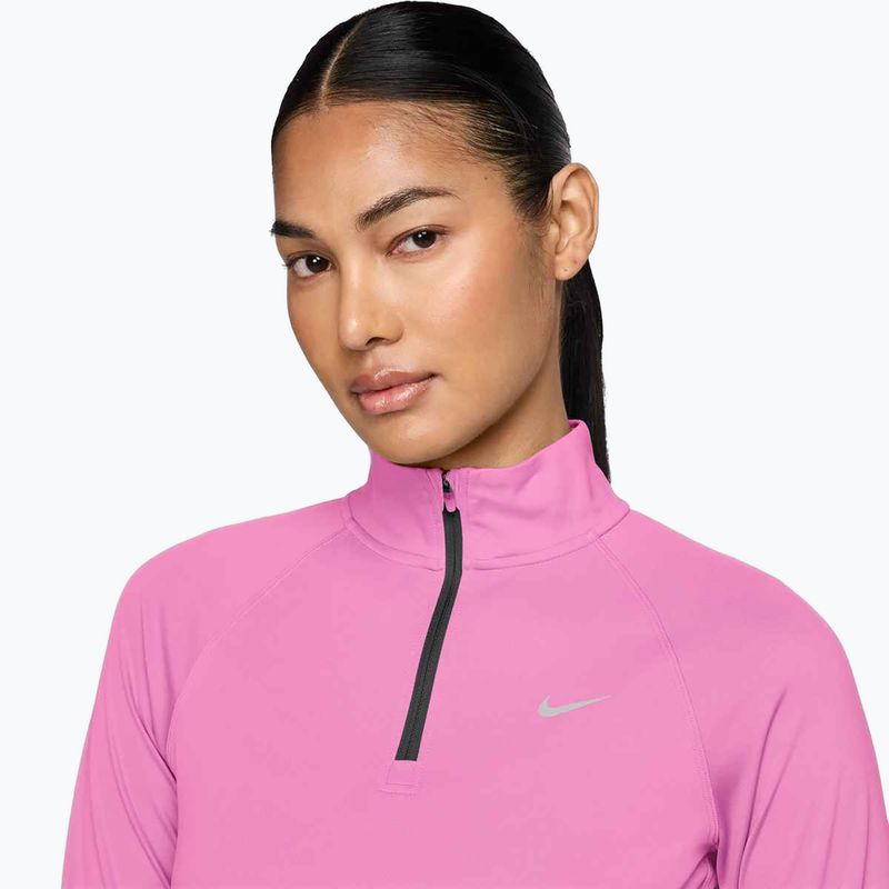 Damen Nike Tempo Dri-Fit 1 / 4 Zip laufen Sweatshirt verspielt rosa 3