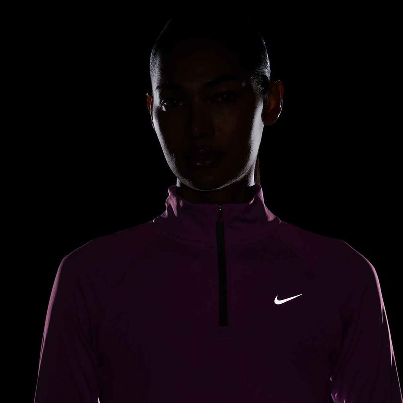 Damen Nike Tempo Dri-Fit 1 / 4 Zip laufen Sweatshirt verspielt rosa 4