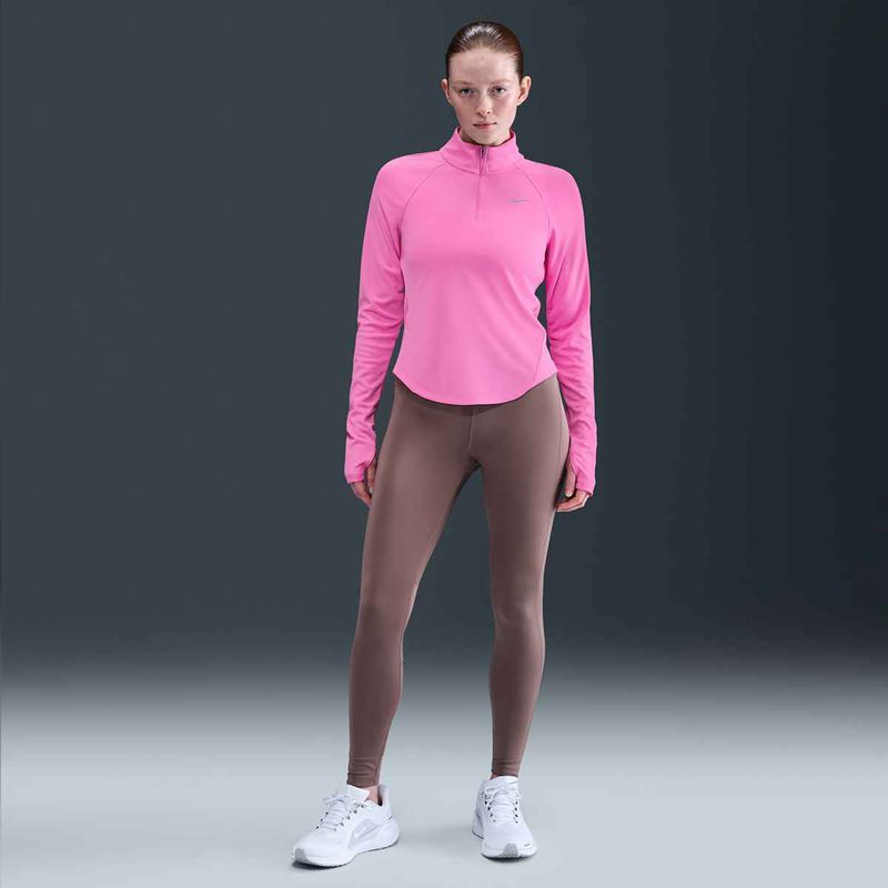 Damen Nike Tempo Dri-Fit 1 / 4 Zip laufen Sweatshirt verspielt rosa 5